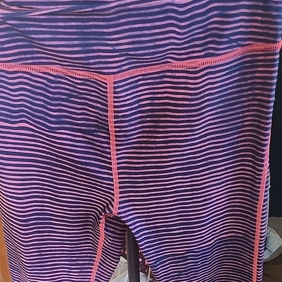 Under Armour Pants - Under Armour Pink and Blue Striped Cropped Pants